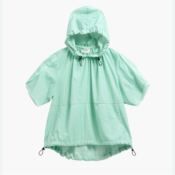 H&M Move mint green shirt sleeve activewear pull on lightweight nylon hoodie XS - Picture 2 of 6